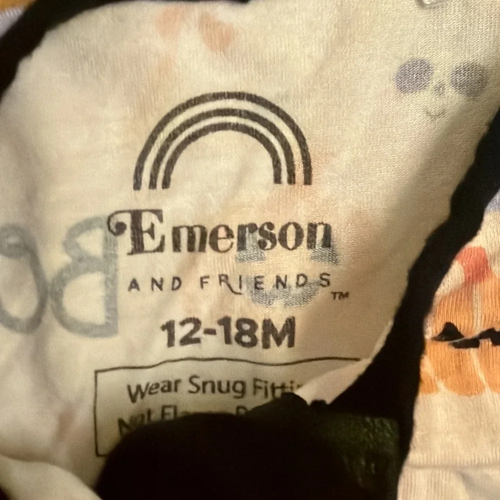 Emerson Baby Girls 12-18 Months Halloween BOO Bamboo Footed Sleeper Pajamas EUC